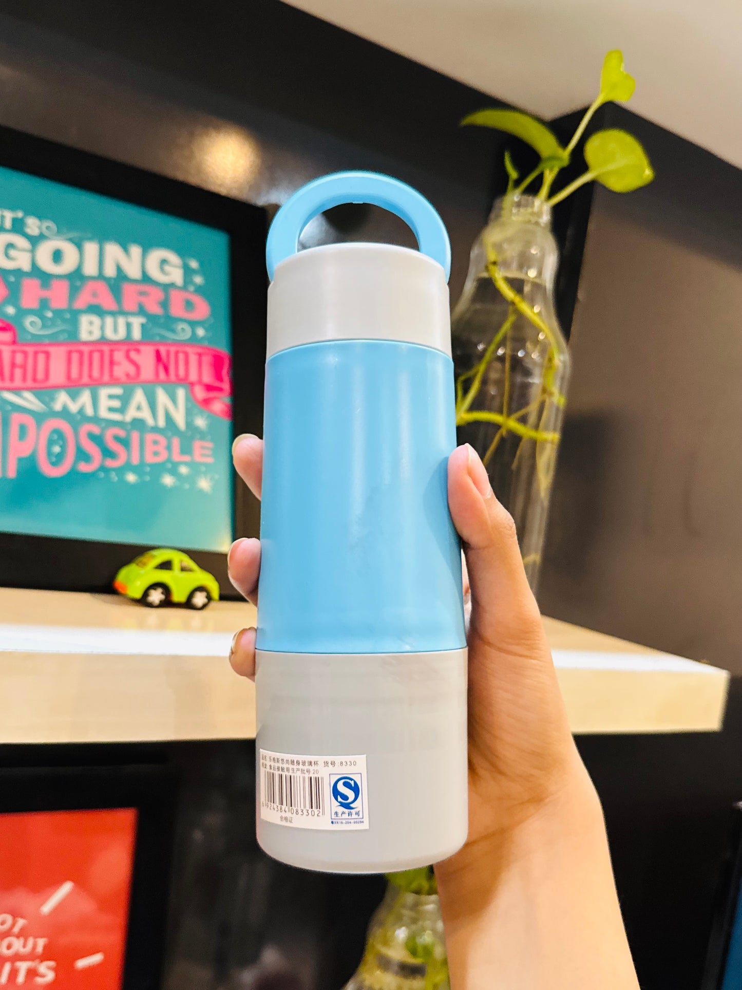 Glass water bottle
